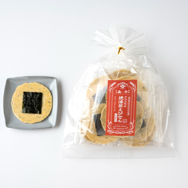 AKOMEYA Grilled Seaweed Shrimp Crackers with Shirasu, Cod Roe, Butter, and Cheese