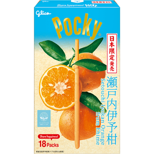 Glico Giant Pocky Setouchi Iyokan Orange from Ehime